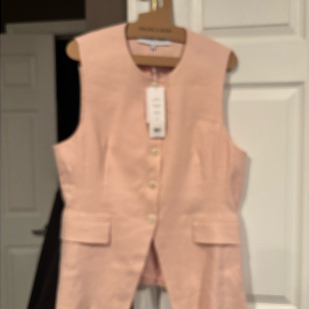 Veronica Beard Pale Pink Sleeveless Vest